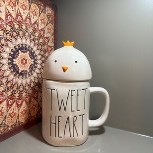 Tweet Heart Ceramic Mug with Lid